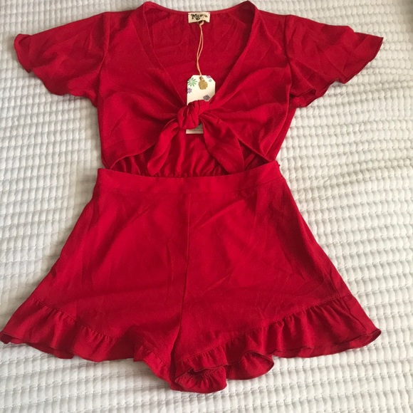 Show Me Your MuMu Other - Red ‘Show Me Your MuMu’ Romper